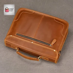 High-Quality Waxed Cowhide Crossbody Bag