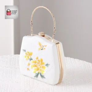 Lotus Embroidered Party Bag