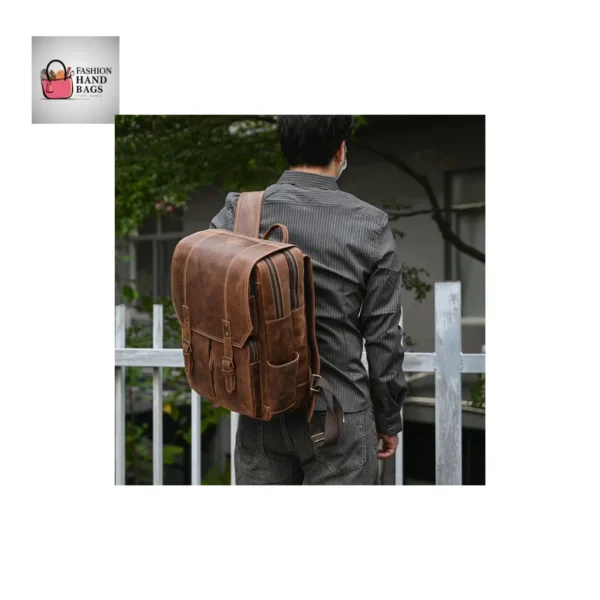 VINTAGE High-Quality TAIGA Leather Backpack