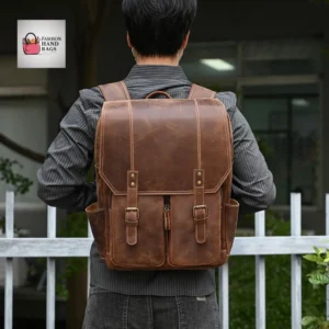 VINTAGE High-Quality TAIGA Leather Backpack