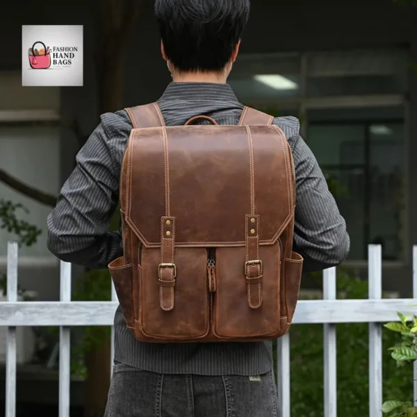 VINTAGE High-Quality TAIGA Leather Backpack