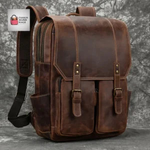 VINTAGE High-Quality TAIGA Leather Backpack